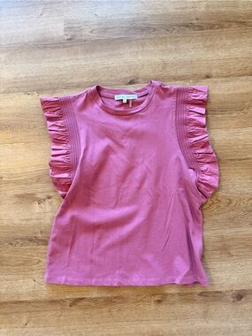 English Factory Pink Ruffle Sleeve One-Piece